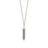 14 Karat GP Pencil Cut Gray Moonstone Necklace- M H W ACCESSORIES