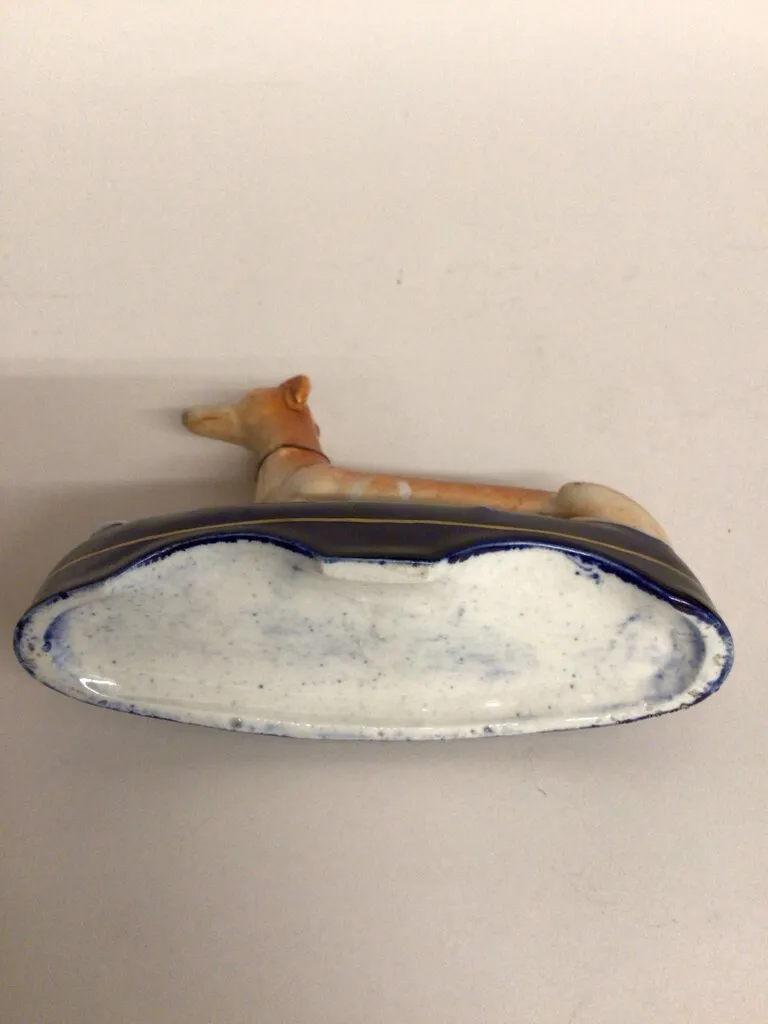 19th c. Staffordshire Whippet Inkwell