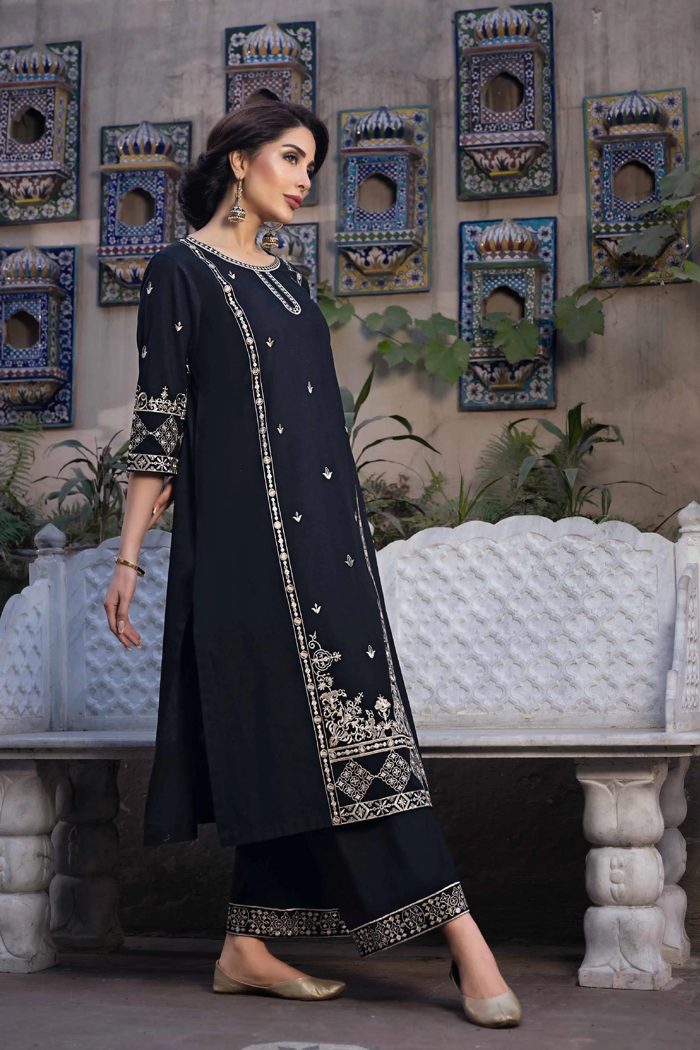 2 Piece - Embroidered Suit - KFE23-21