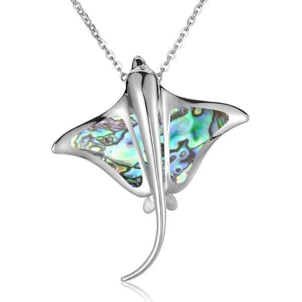 Abalone Eagle Ray Pendant