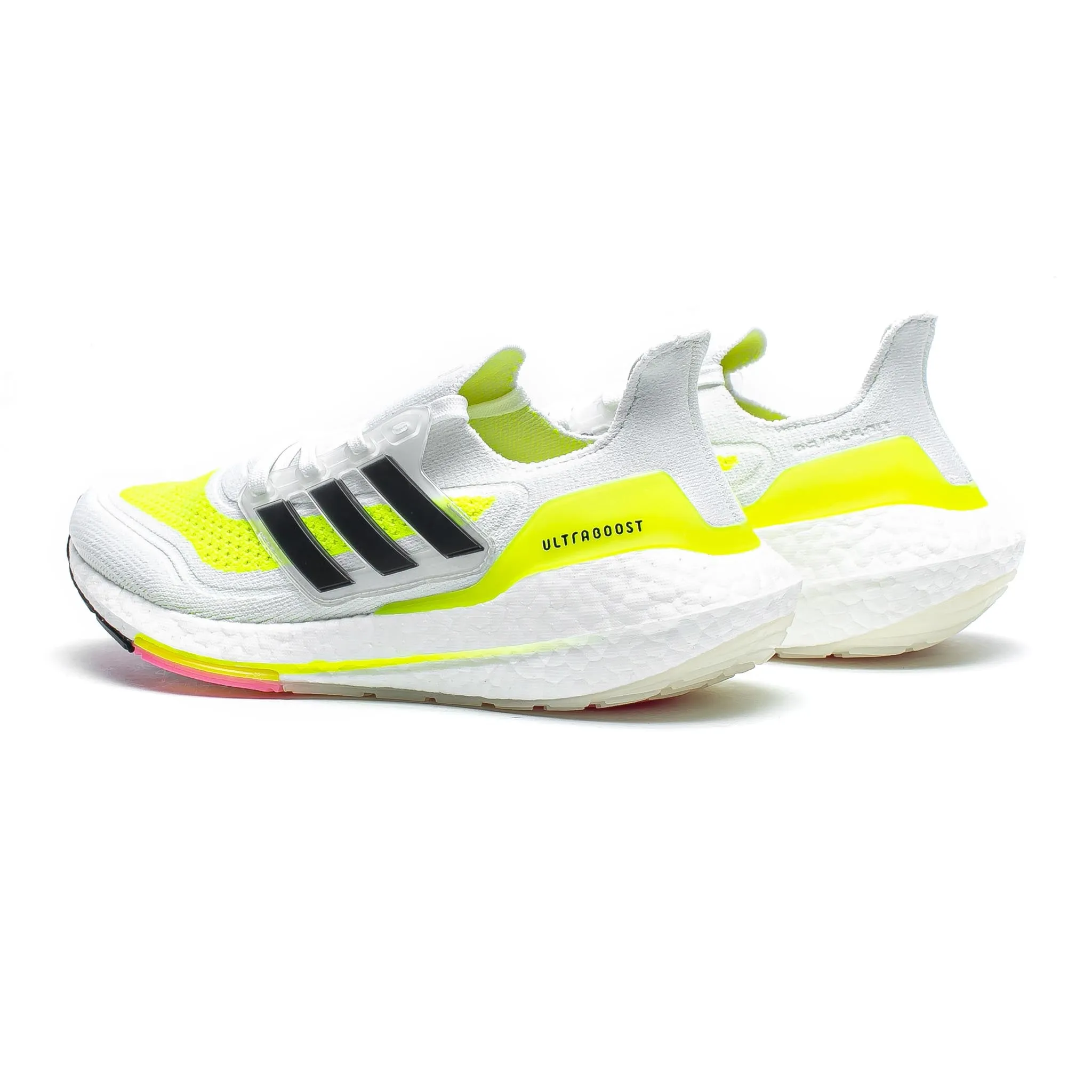 ADIDAS Ultraboost 21 Cloud White/Solar Yellow