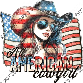 All American Cowgirl DTF Transfer