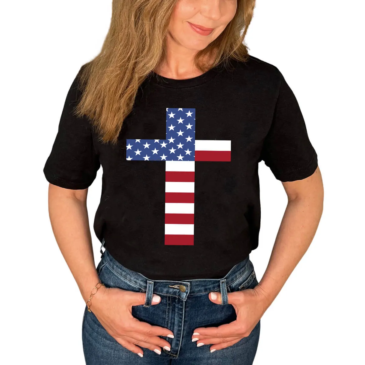 American Flag Cross T-Shirt