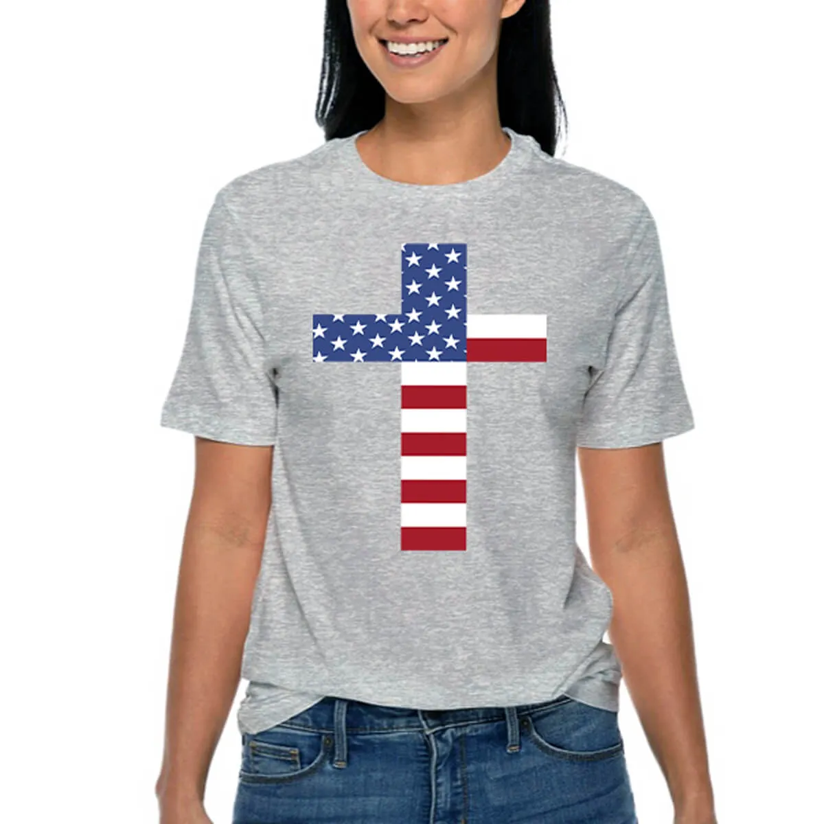 American Flag Cross T-Shirt