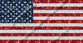 American Flag faux sequin DTF Transfer