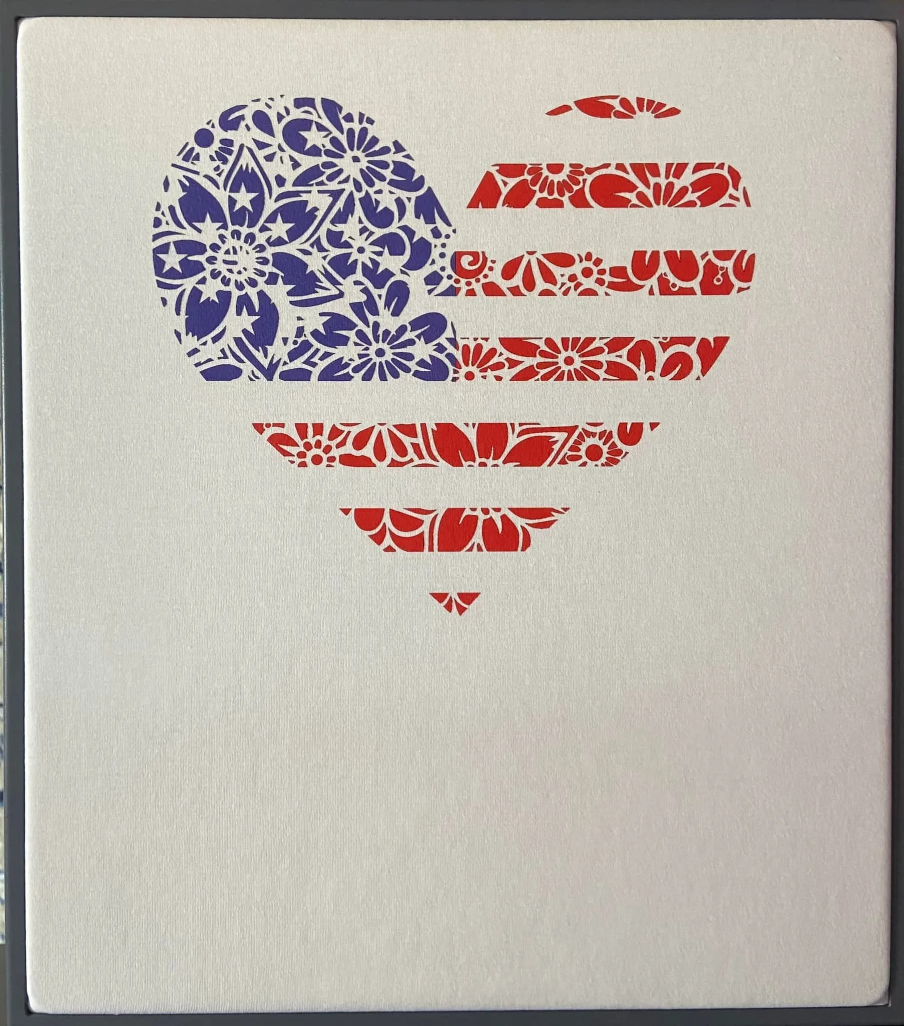 American Flag Flower Heart - DTG