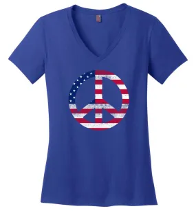 American Peace Sign Vneck