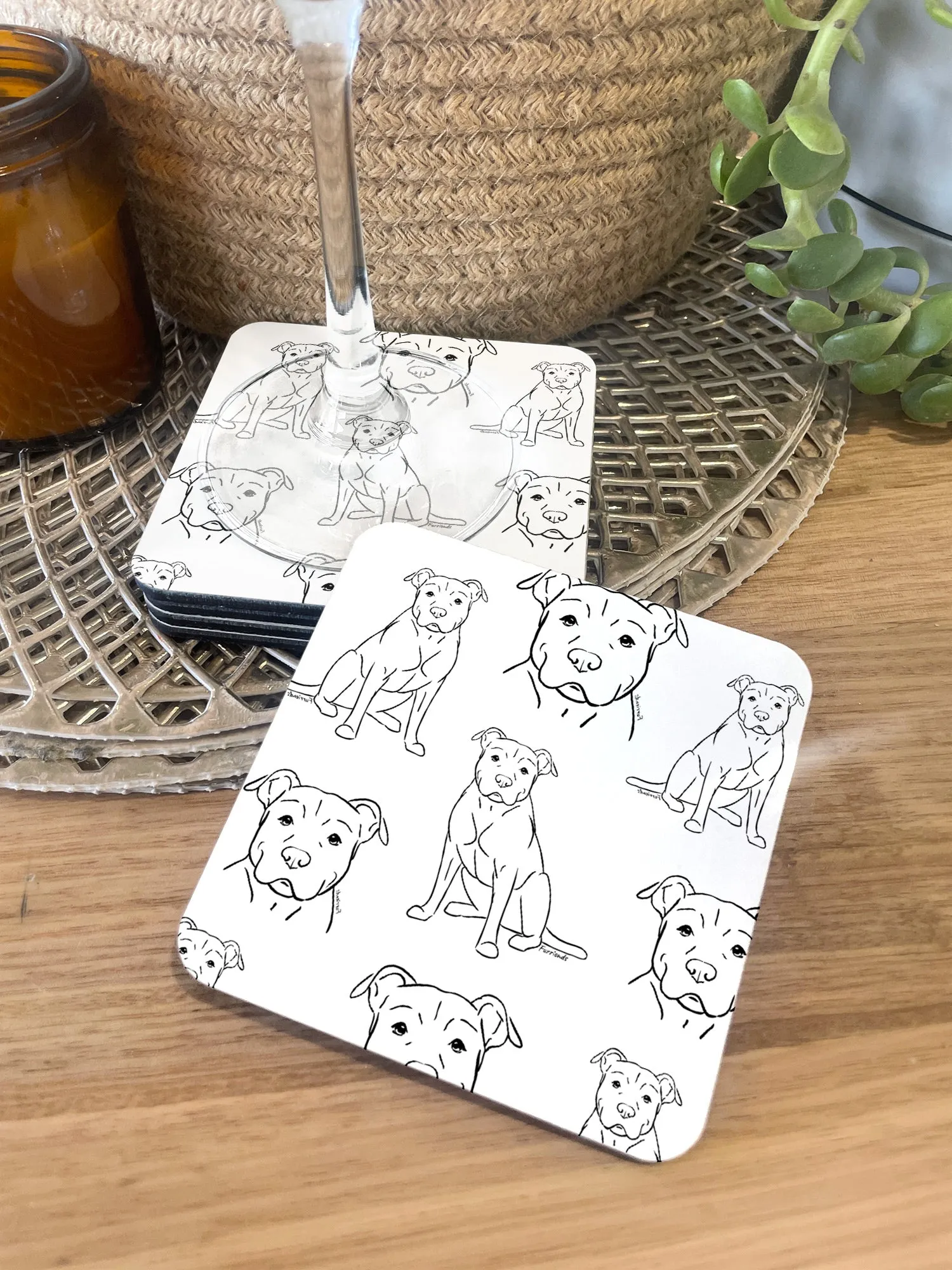 American Staffordshire Terrier Coaster