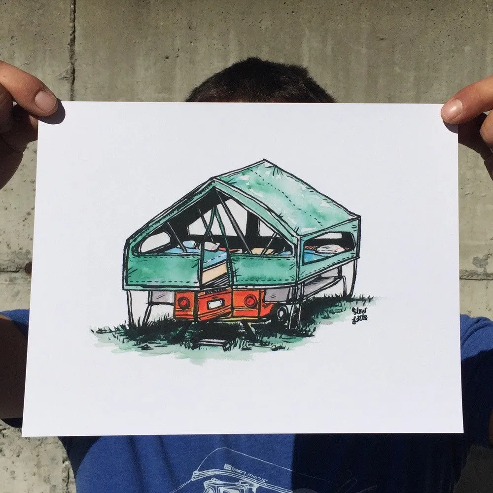 Apache Eagle Tent Camper Art Print