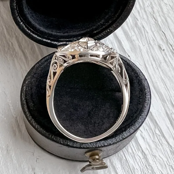 Art Deco Engagement Ring, Old Euro 0.35.