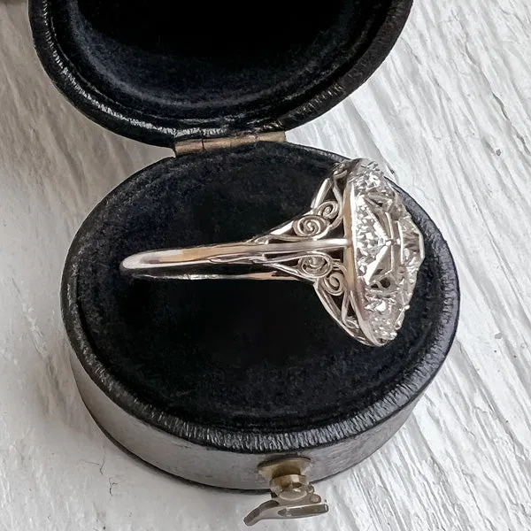 Art Deco Engagement Ring, Old Euro 0.35.