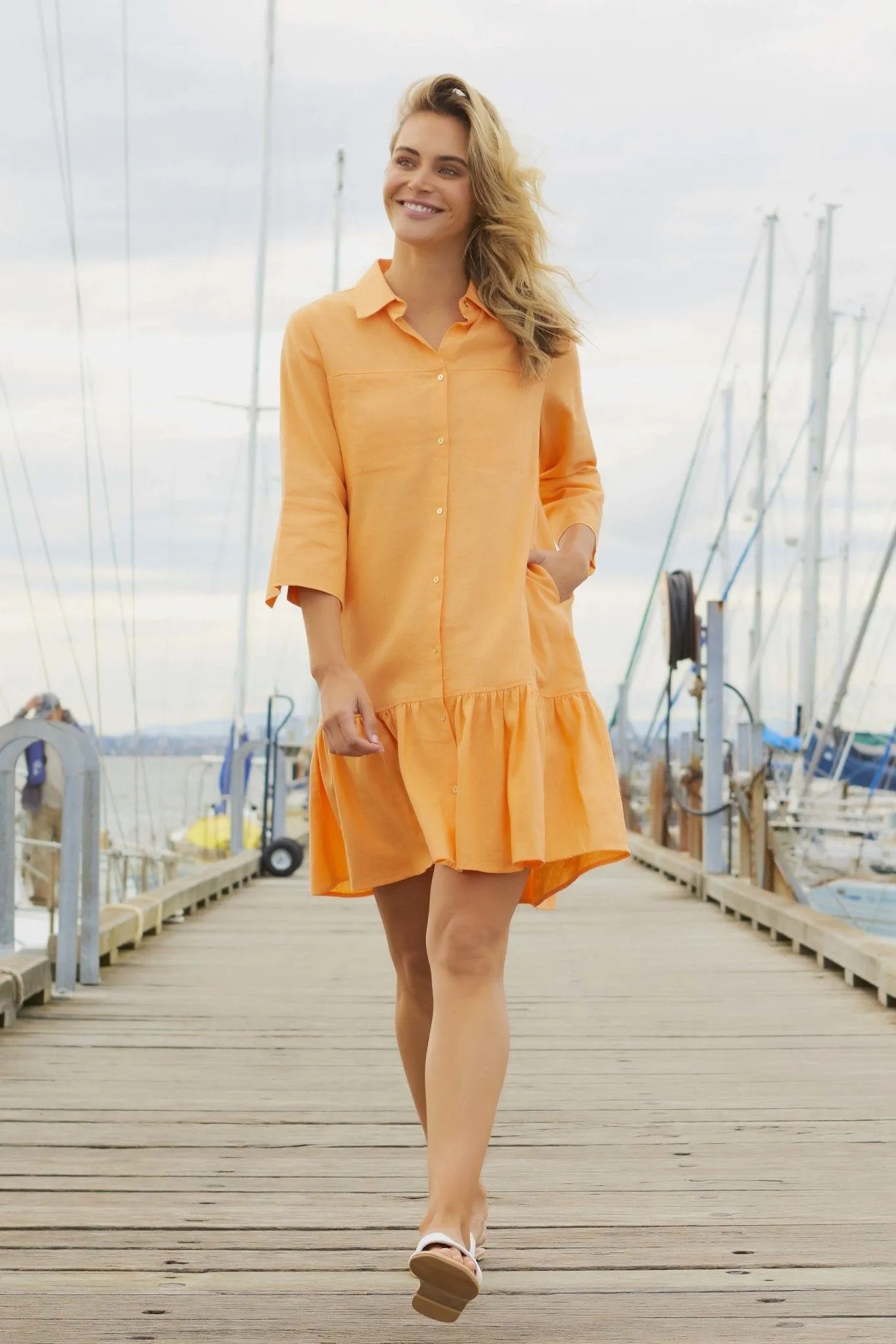 Betty Basics Adrienne Dress in Mango