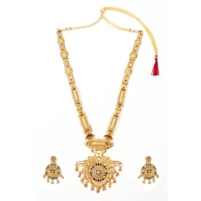 Bhavi Jewels Forming Look Long  Necklace Set