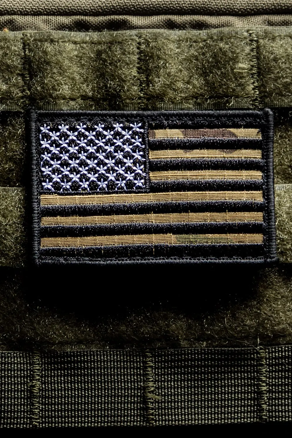 Black Camo American Flag Patch