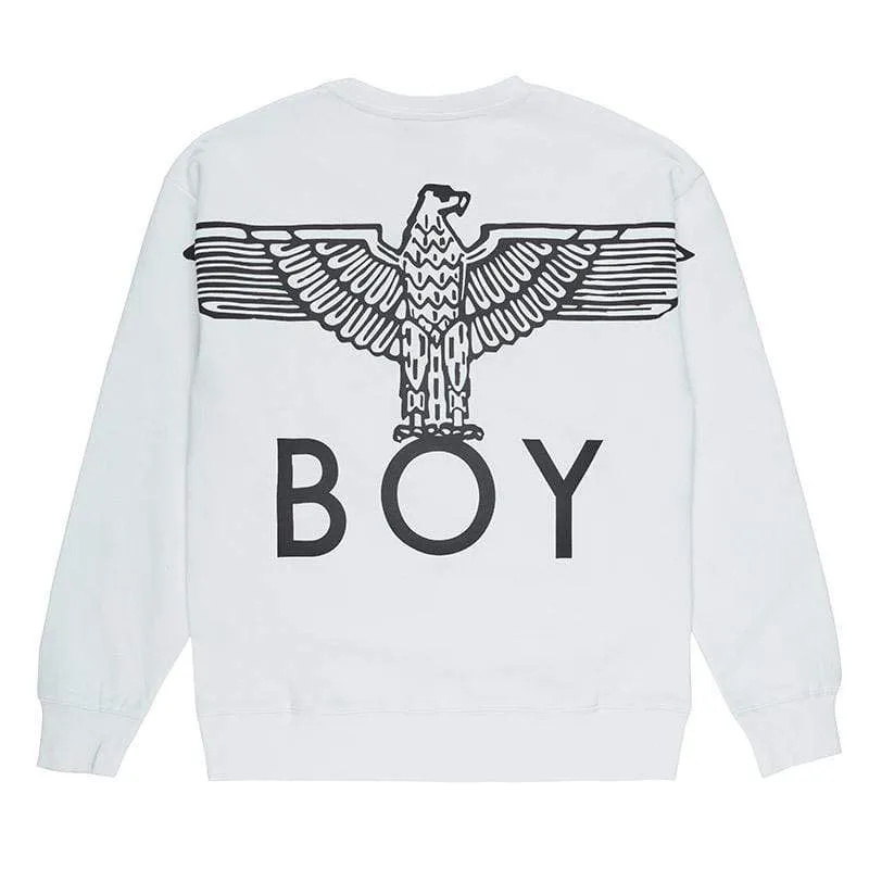 BOY EAGLE BACKPRINT KIDS SWEATSHIRT - WHITE