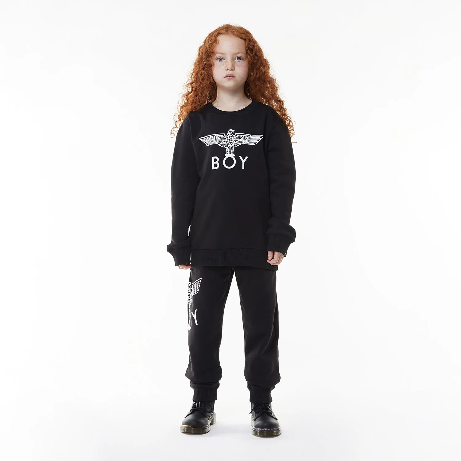 BOY EAGLE KIDS SWEATSHIRT - BLACK