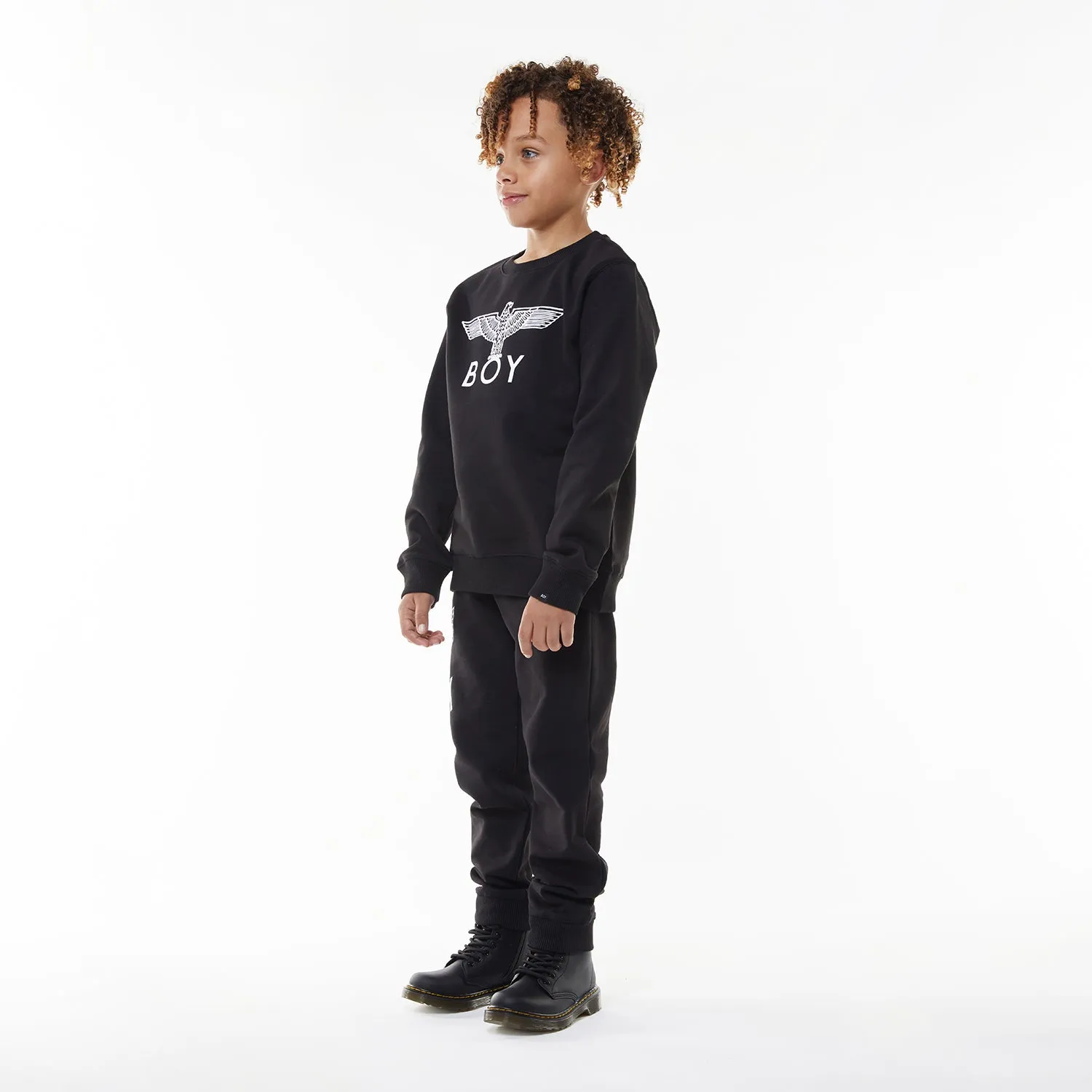 BOY EAGLE KIDS SWEATSHIRT - BLACK