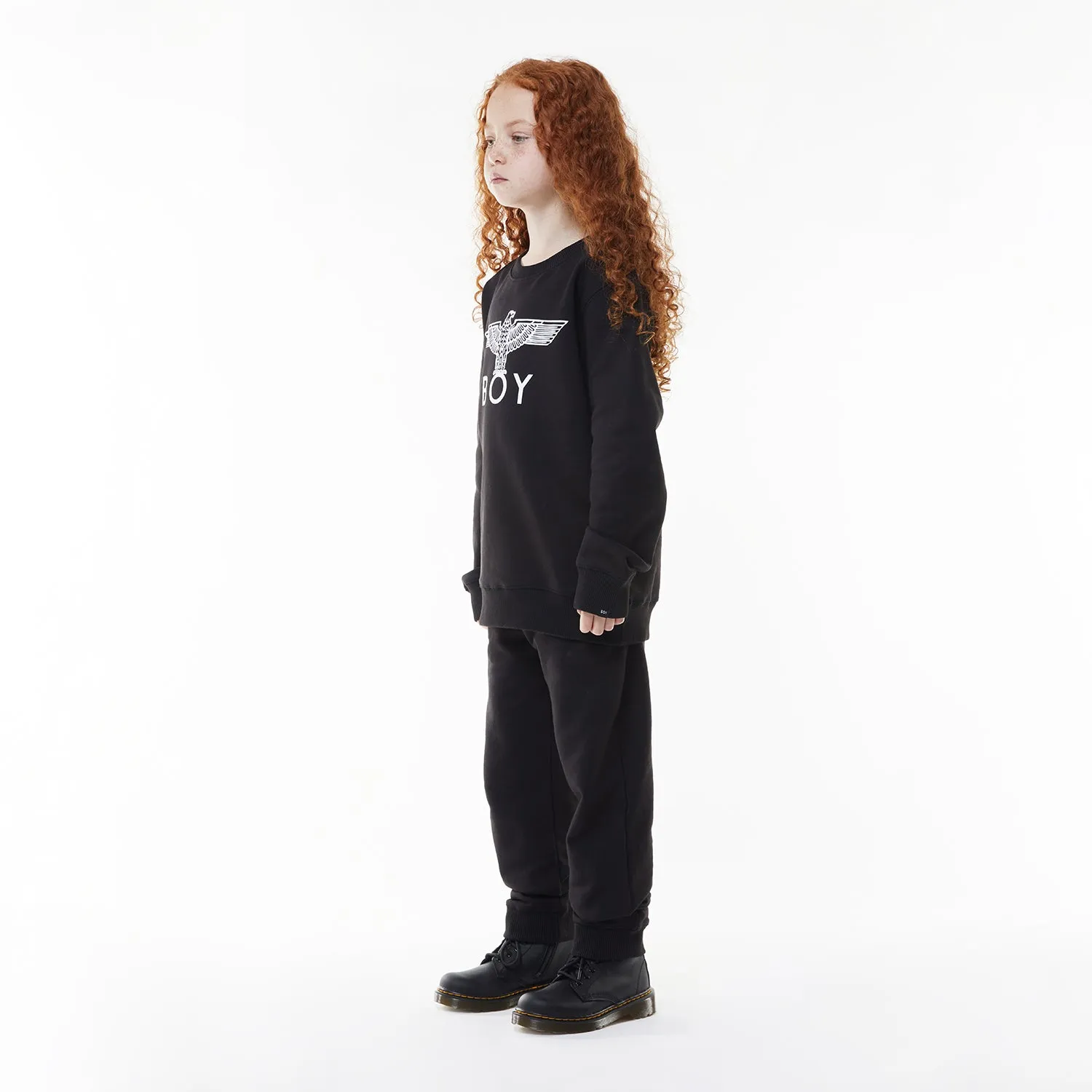 BOY EAGLE KIDS SWEATSHIRT - BLACK