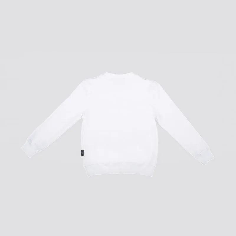 BOY EAGLE KIDS SWEATSHIRT - WHITE / BLACK