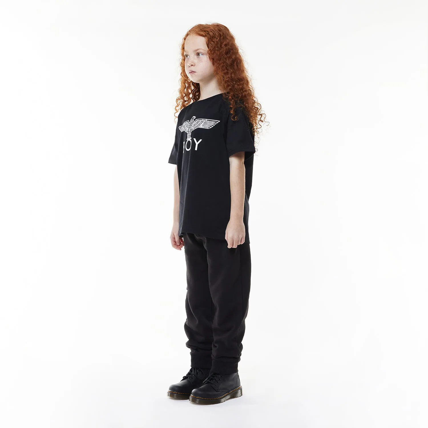 BOY EAGLE KIDS T-SHIRT - BLACK/WHITE