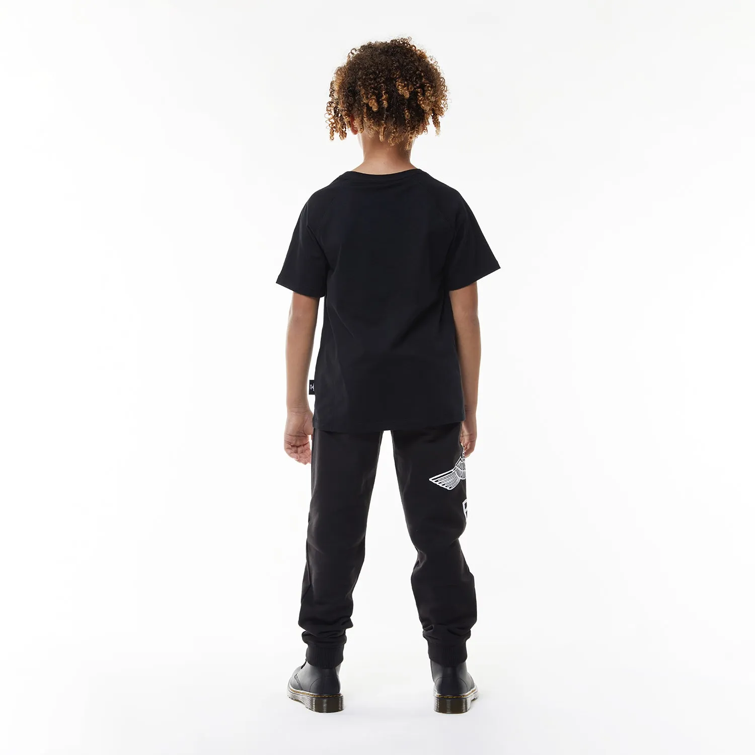 BOY EAGLE KIDS T-SHIRT - BLACK/WHITE