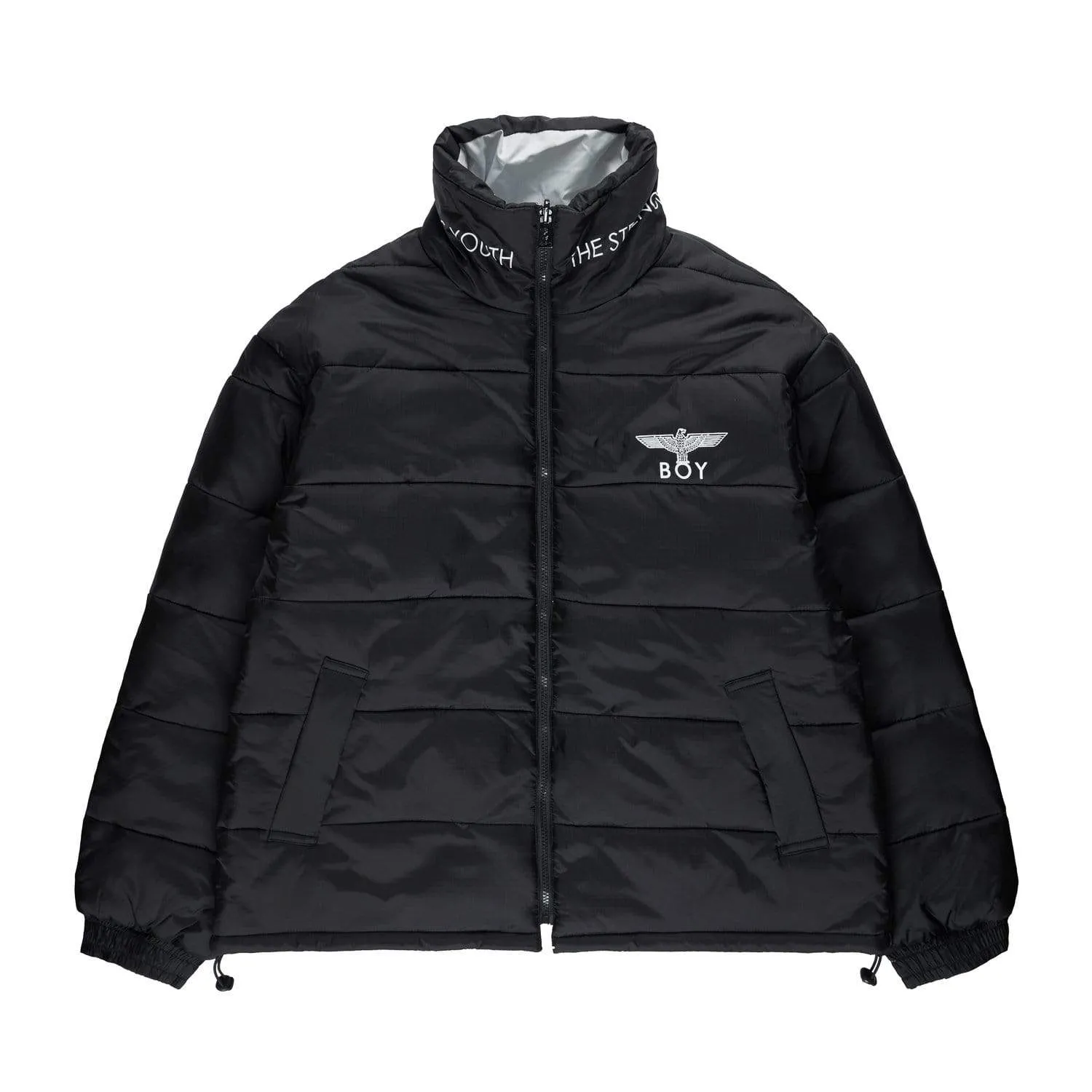 BOY EAGLE REVERSIBLE JACKET - BLACK/SILVER