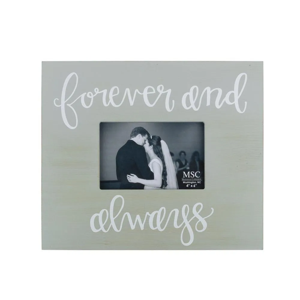 Bridal Wooden Picture Frame- "Forever and Always"