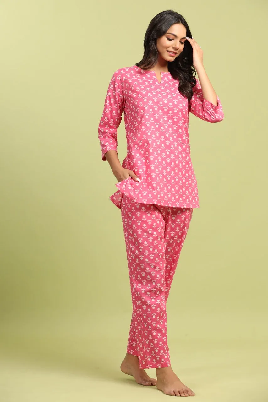 Buti on Pink Cotton Top Set