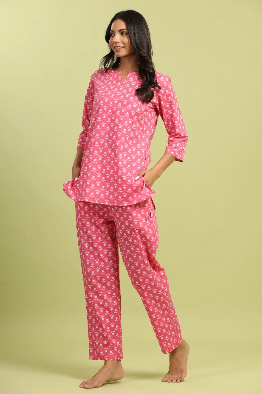 Buti on Pink Cotton Top Set