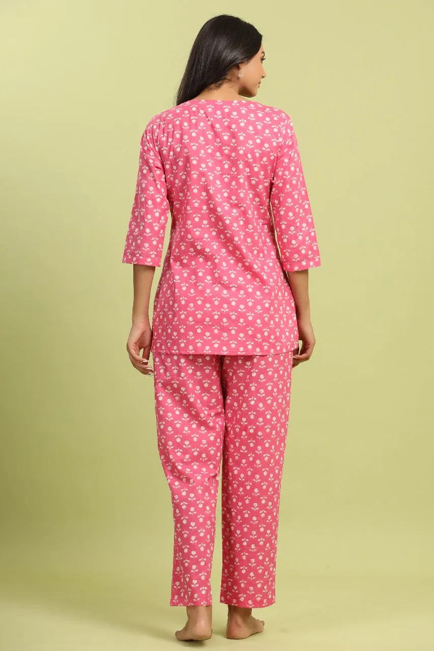 Buti on Pink Cotton Top Set