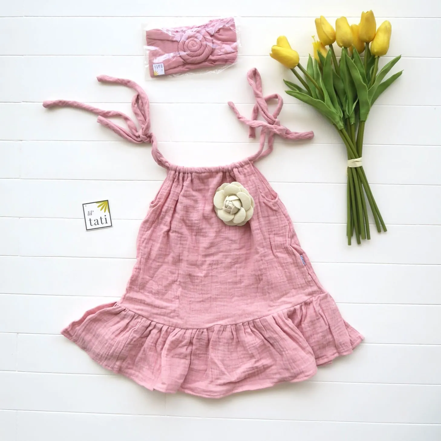 Daphne Dress in Crepe - Old Rose