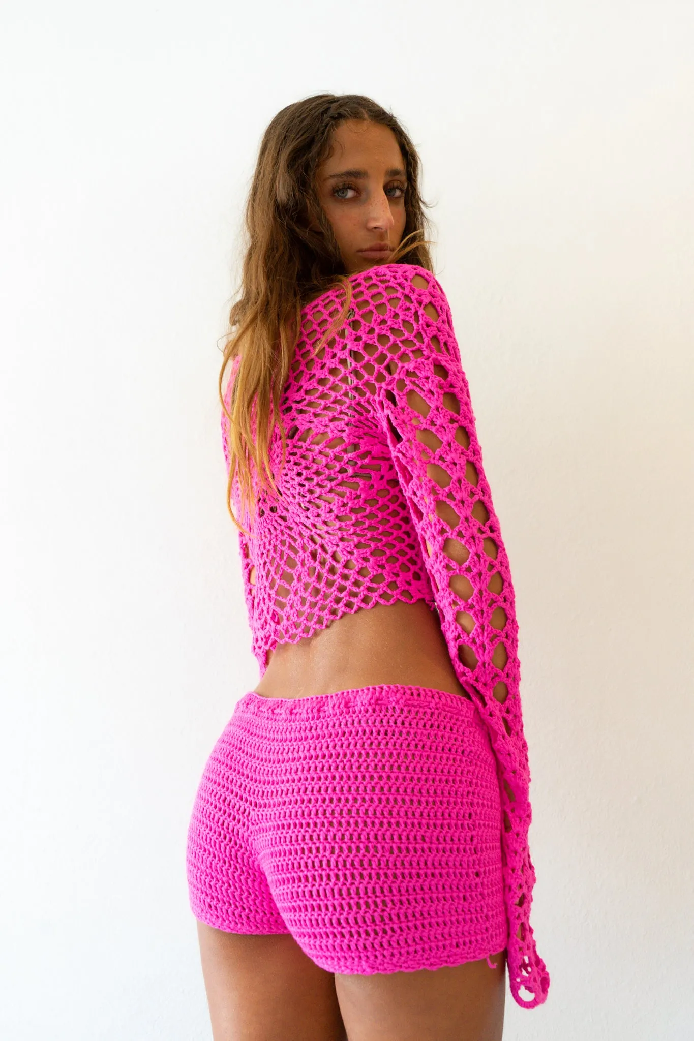 Don't Look Crochet Shorts