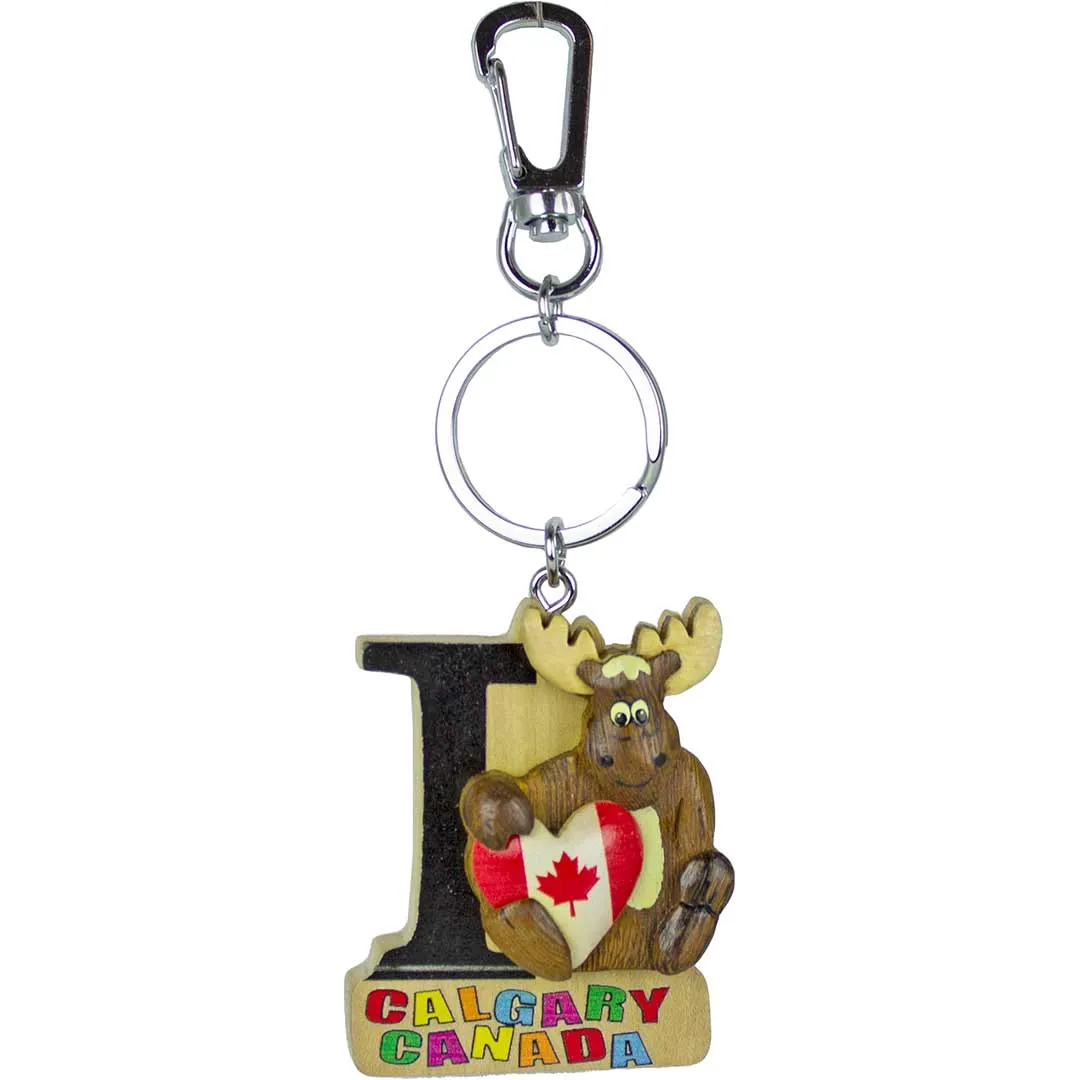 Eagle Ridge Trading I Love Calgary Moose Keychain