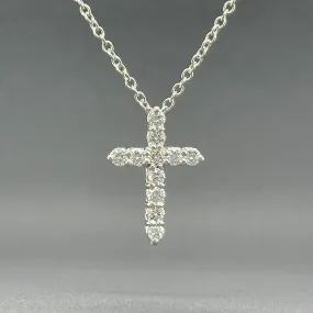 Estate Platinum 0.50ctw H/SI1 Diamond Cross Pendant