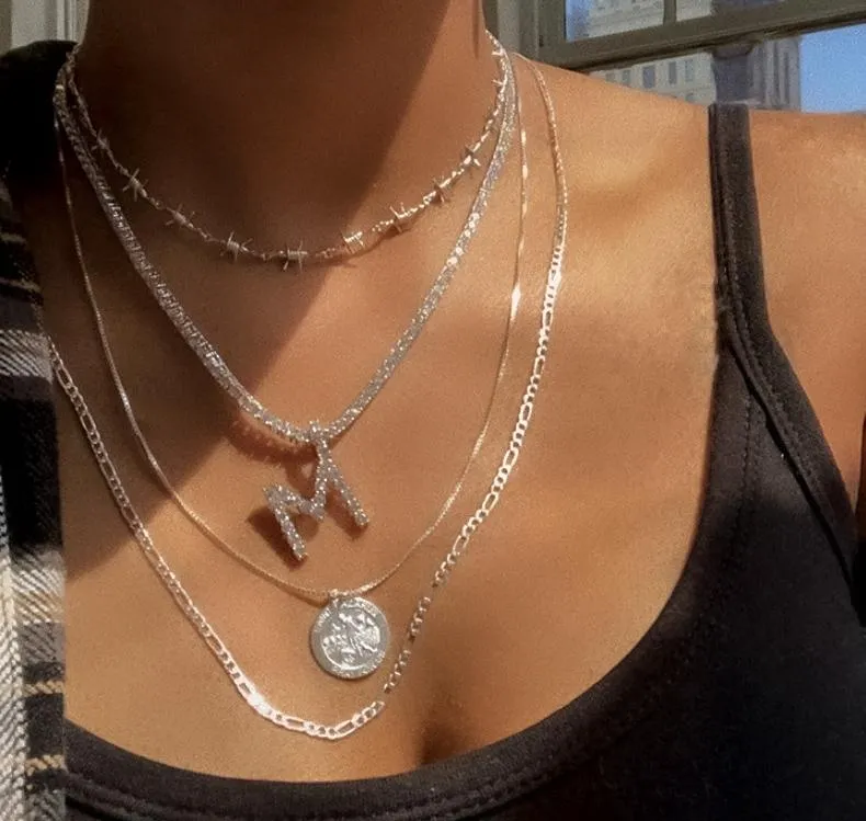 Forever CZ Initial Necklace