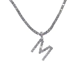 Forever CZ Initial Necklace