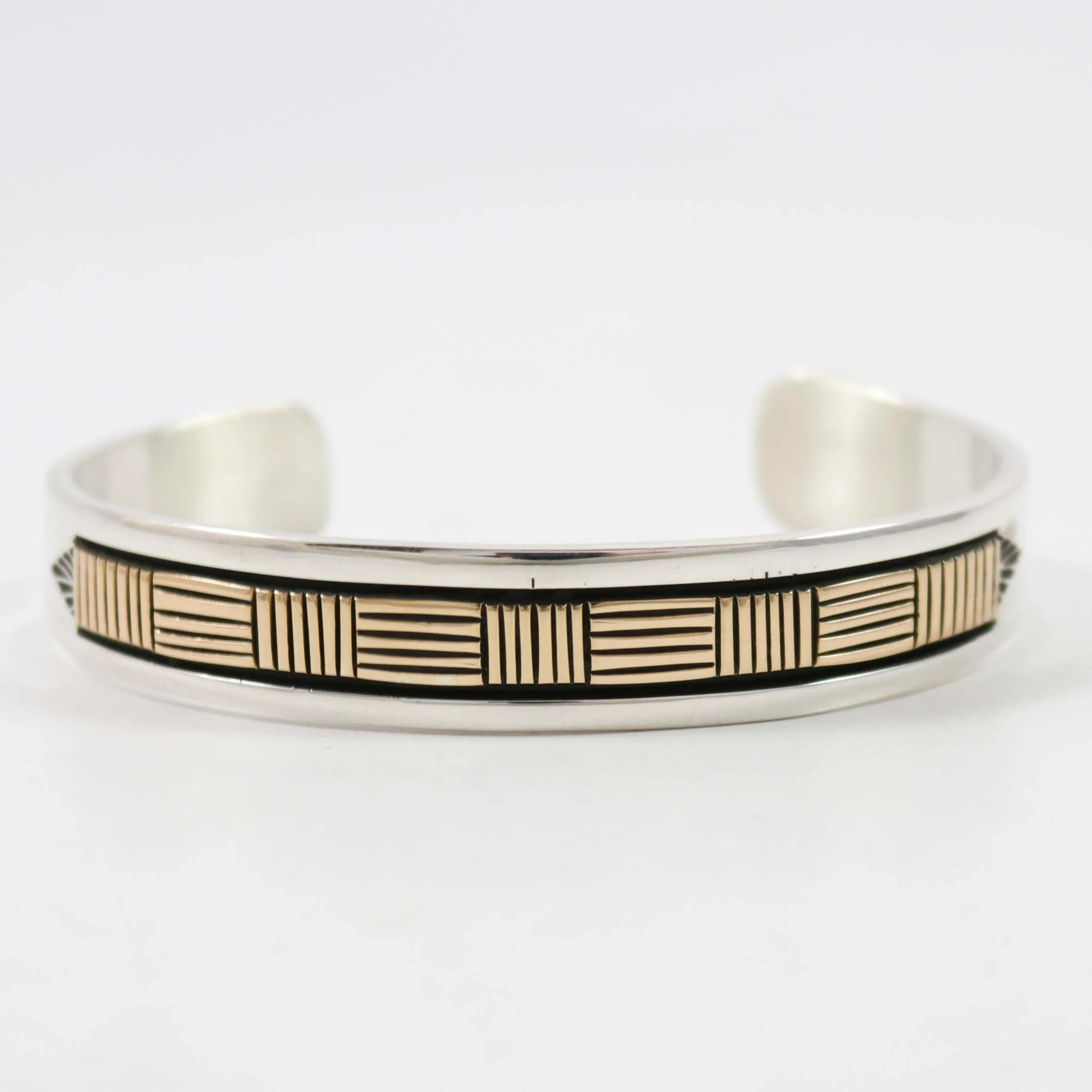 Gold on Silver Cuff