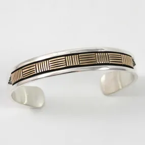 Gold on Silver Cuff