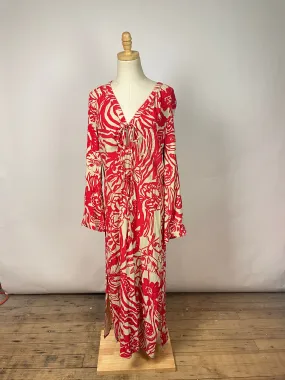 H&M Red Pattern Dress (M/L)