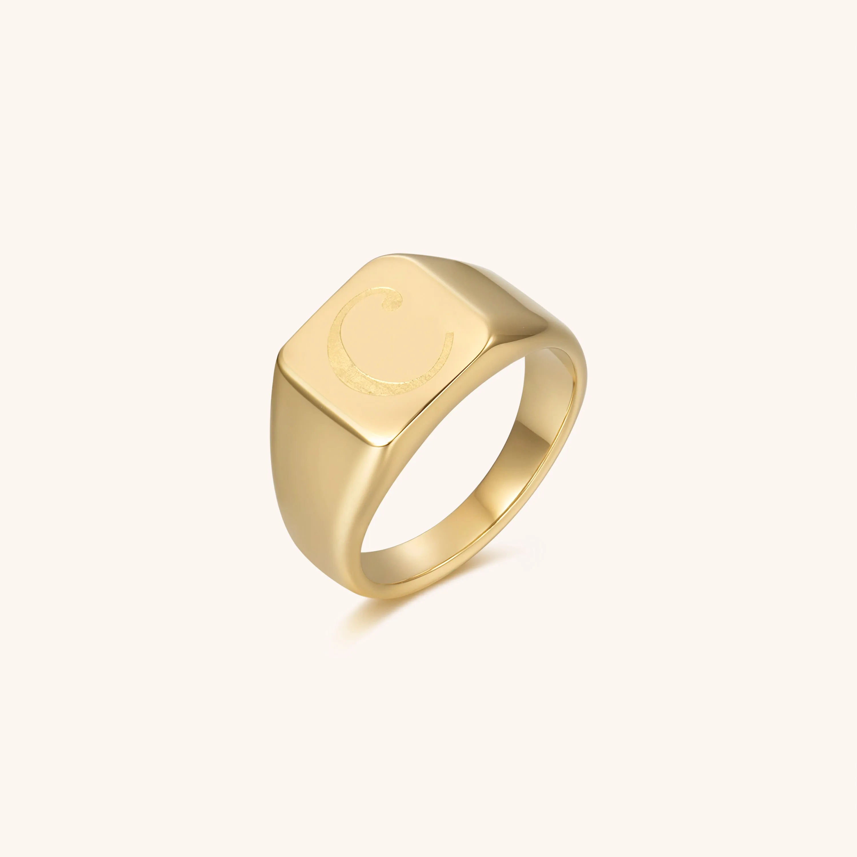 Initial Signet Ring - C