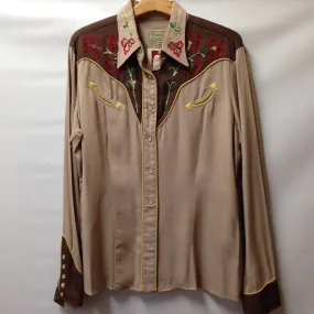 Ladies 1950s H Bar C Gaberdine Western Shirt