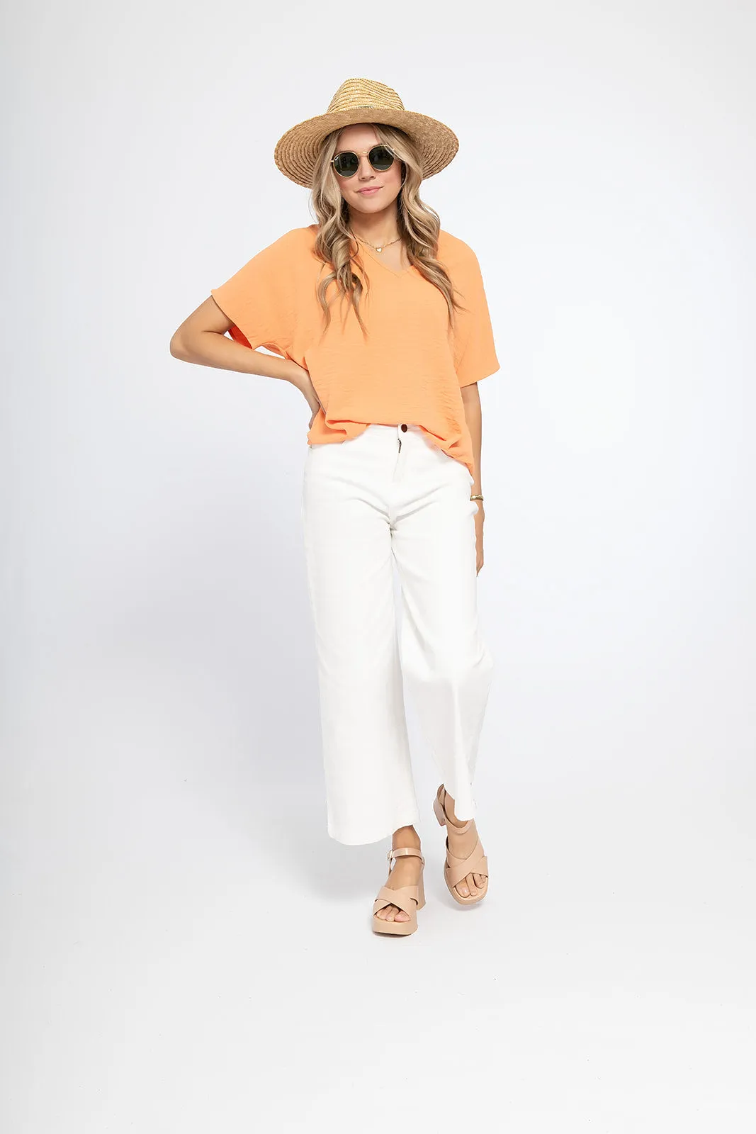 'Look for This' Top - Apricot