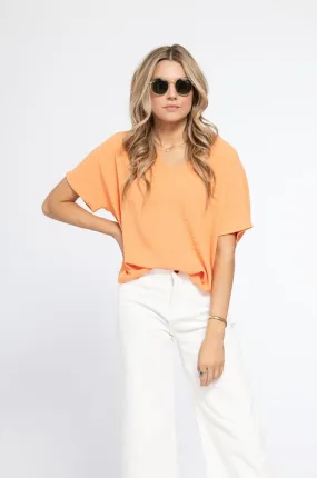 'Look for This' Top - Apricot