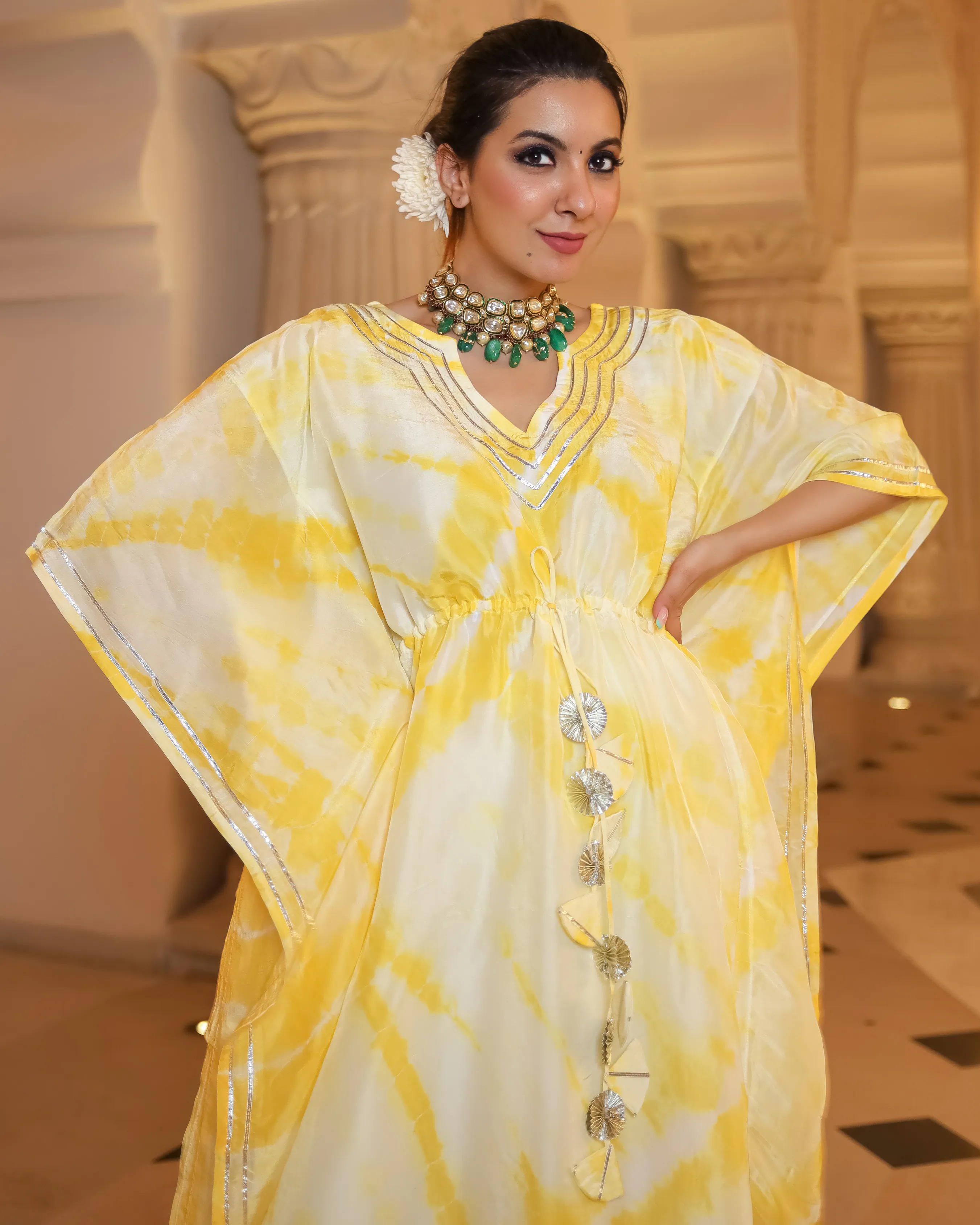 Mango Curve Tie Dye Kaftan Set