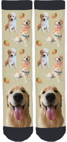 Mango the Golden Retriever Crew Socks