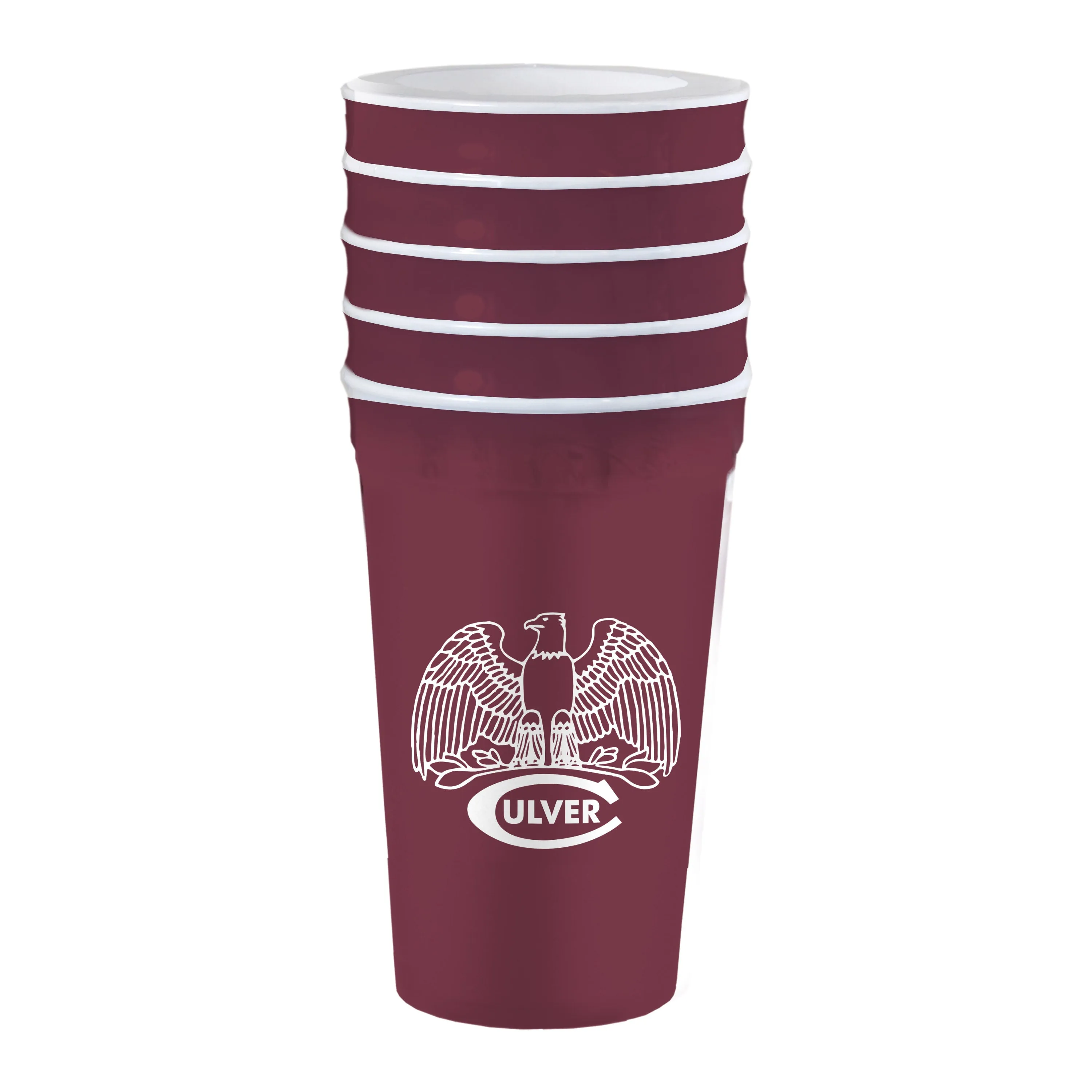 Maroon Culver Eagle Cup 5-Pack - 16oz