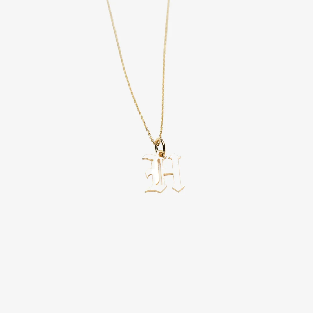 melody ehsani initial "h" necklace (gold)