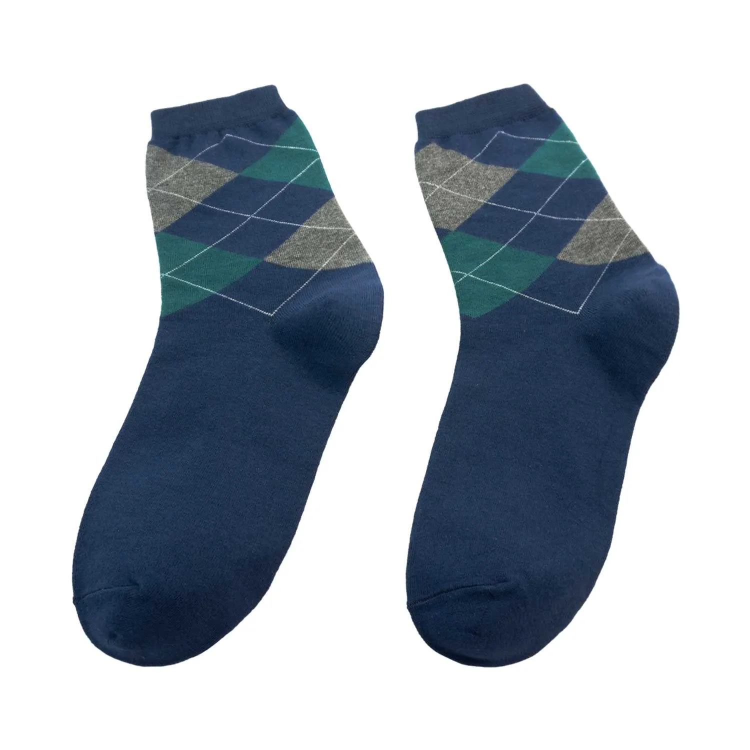 Men's Argyle Design Fashion Crew Socks