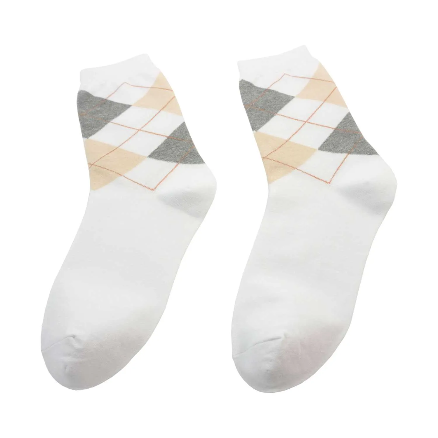 Men's Argyle Design Fashion Crew Socks