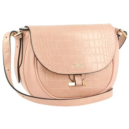 Milleni Ladies Fashion Croc-Embossed Fashion Cross-Body Bag CR 3449